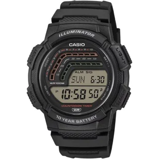 ساعت مچی Casio مدل WS-1800-1A | بند رزینی مشکی،صفحه خاکستری، دیجیتال | اسپرت و مقاوم