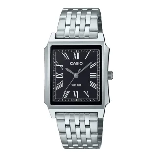 ساعت مچی مردانه کاسیو Casio MTP-B190D-1B | بند استیل نقرهای، صفحه مشکی | کلاسیک و رسمی