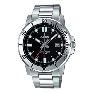 ساعت مچی مردانه کاسیو Casio MTP-VD01D-1E – بند استیل، صفحه مشکی، کلاسیک روزمره