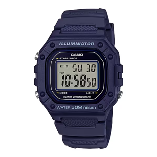 ساعت مچی Casio مدل W-218H-2AVDF | بند رزینی سرمهای، دیجیتال | اسپرت و مقاوم