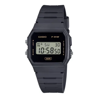 ساعت مچی Casio مدل F-91WB-8ADF | بند رزینی مشکی و صفحه دیجیتال مشکی