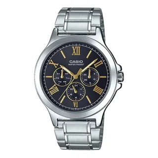 ساعت مچی مردانه کاسیو Casio MTP-V300D-1A2 | بند استیل، صفحه مشکی مینیمال و کلاسیک