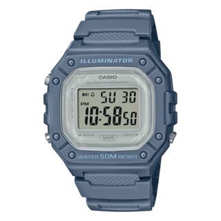 ساعت مچی Casio مدل W-218HC-2AVDF | بند رزینی آبی، دیجیتال | اسپرت و مقاوم
