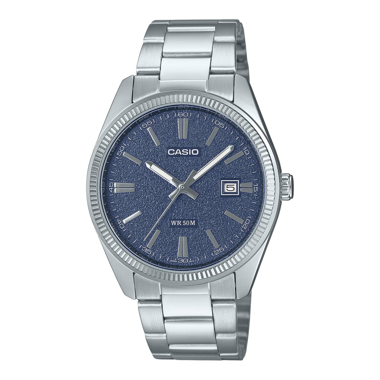 ساعت مچی مردانه Casio مدل MTP-1302DA-2A1VDF | بند استیل نقره‌ای با صفحه آبی کلاسیک