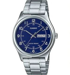 ساعت مچی مردانه کاسیو Casio MTP-V006D-2B | بند استیل نقرهای، صفحه سرمه ای کلاسیک و رسمی